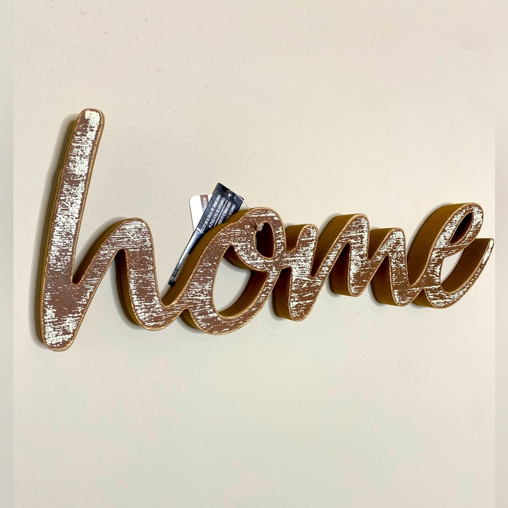 Wood “home” wall art